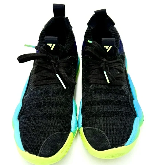Adidas Trae Young 2 Trae-Tlien‎ Boys Size 6 Core Black H06473 Team Solar Green - Picture 3 of 15